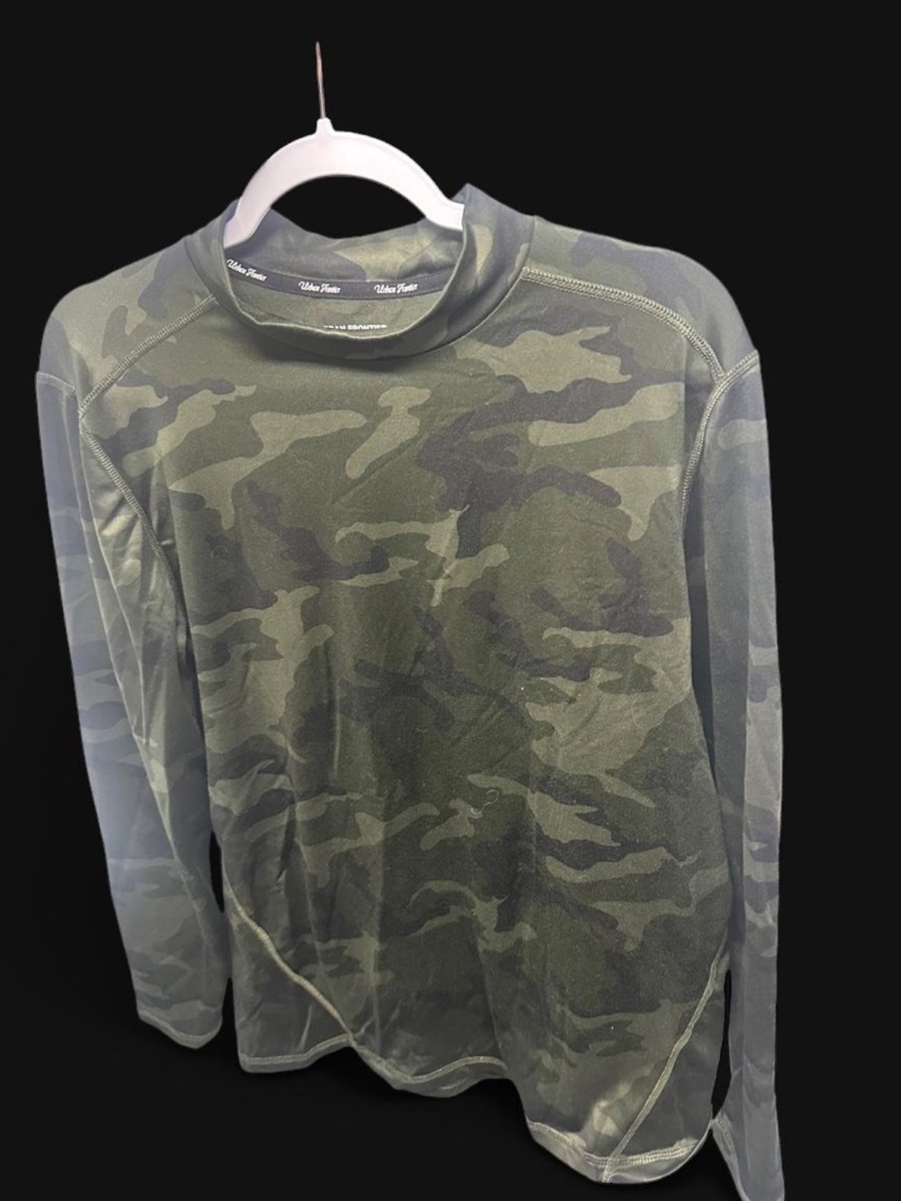 Men's Camo Long Sleeve Performance Shirt - Olive Green